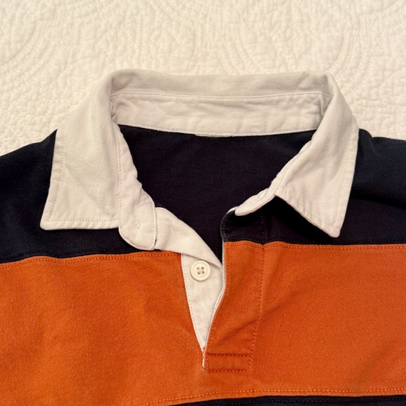 Preppy Orange & Navy Rugby Shirt – XS Fit - Picture 2 of 7